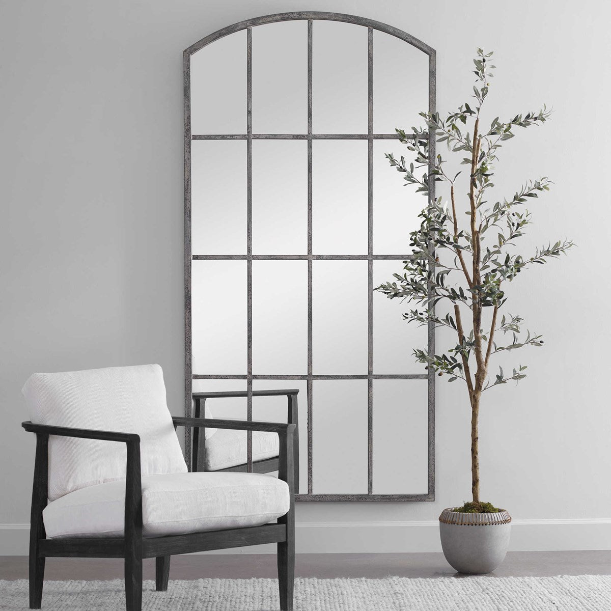 AMIEL LARGE ARCH MIRROR, IVORY