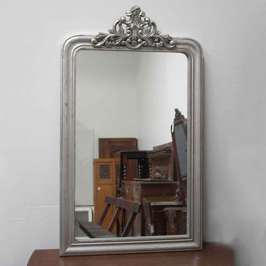 Parision Mirror In Antique Silver