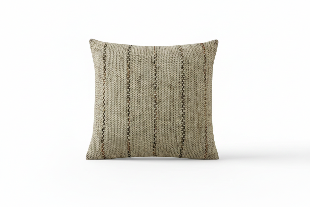 Striped throw pillow