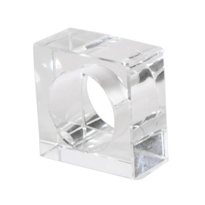 Clear Crystal Glass Napkin Rings