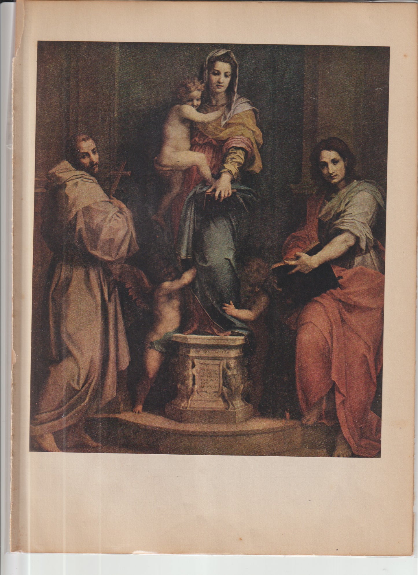 World Famous Painting Andrea Del Sarto Plate 10