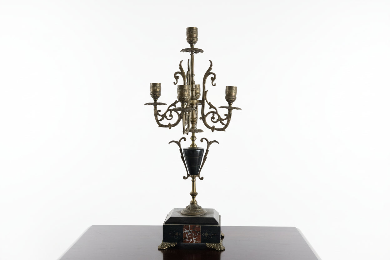 Antique French Candelabra Brass