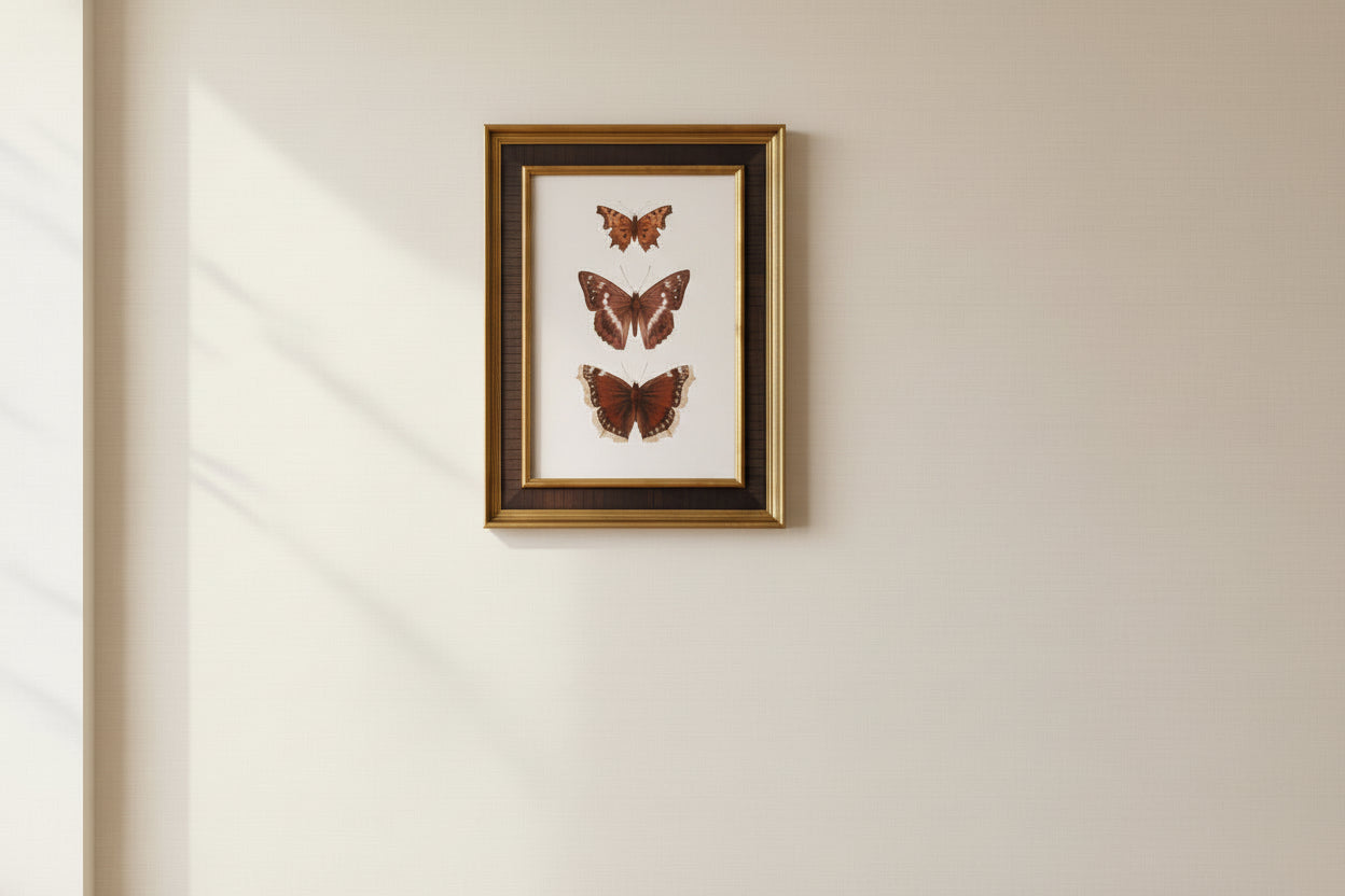 A beautiful picturesque view of Butterflys on canvas