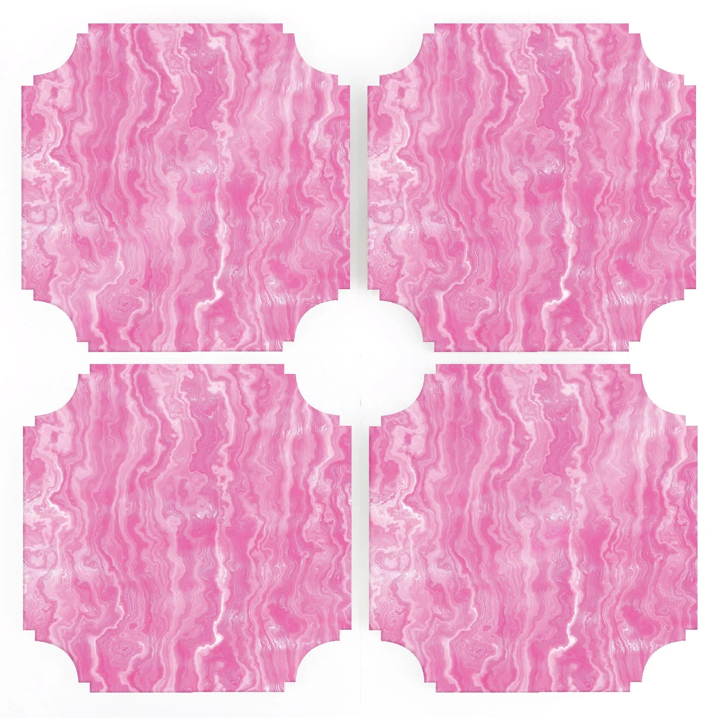Coasters | Pink Agate, set of four
