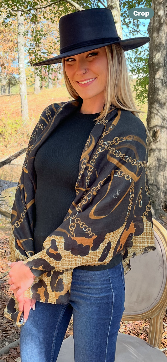 Equestrian themed poncho