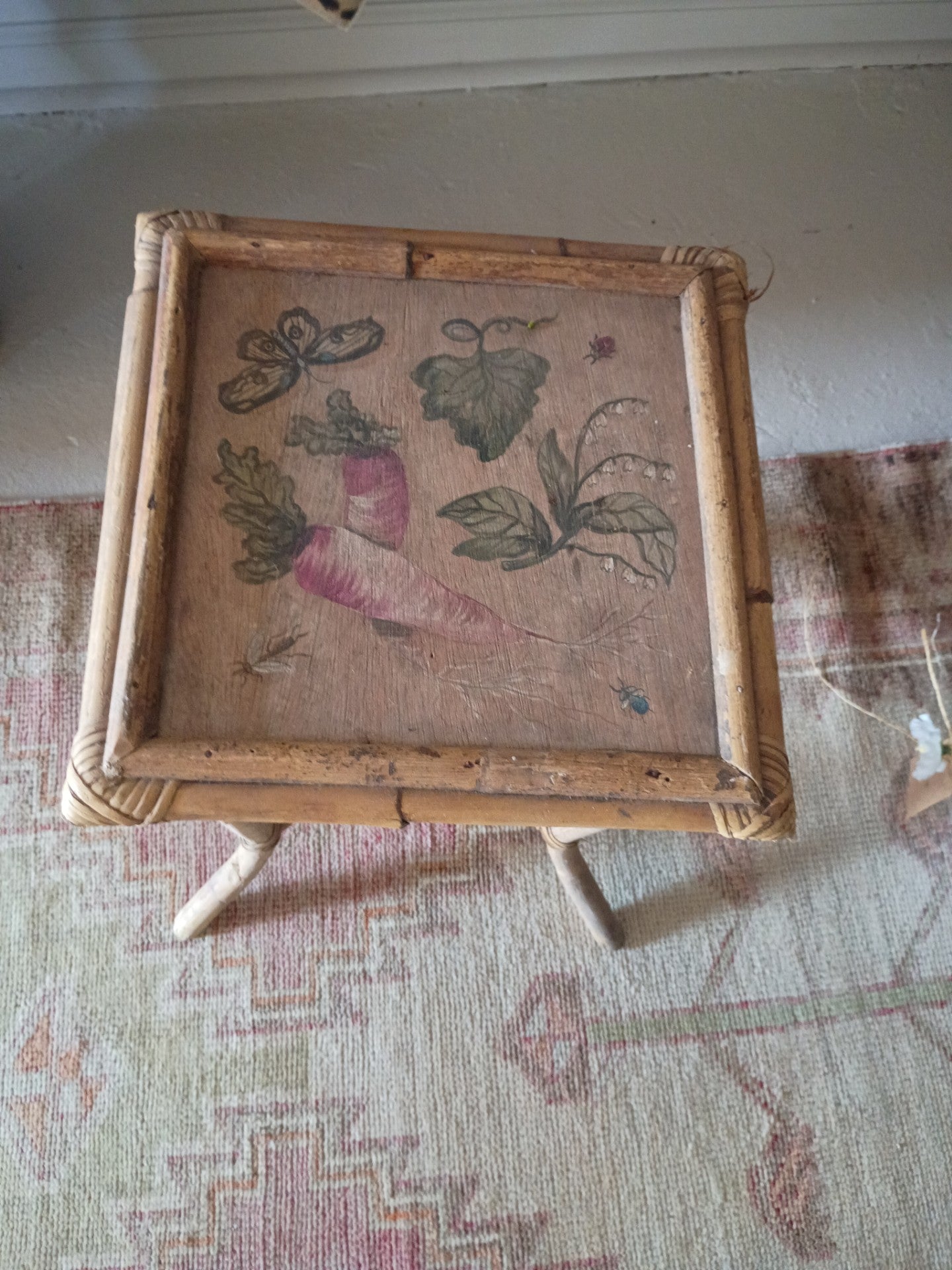 Faux Bamboo Occasional Table