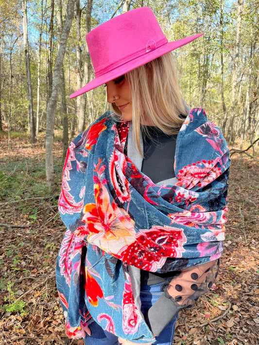 Midnight Paisley Shawl
