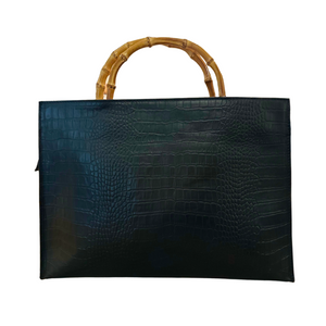 Mila Leather Bag- Black