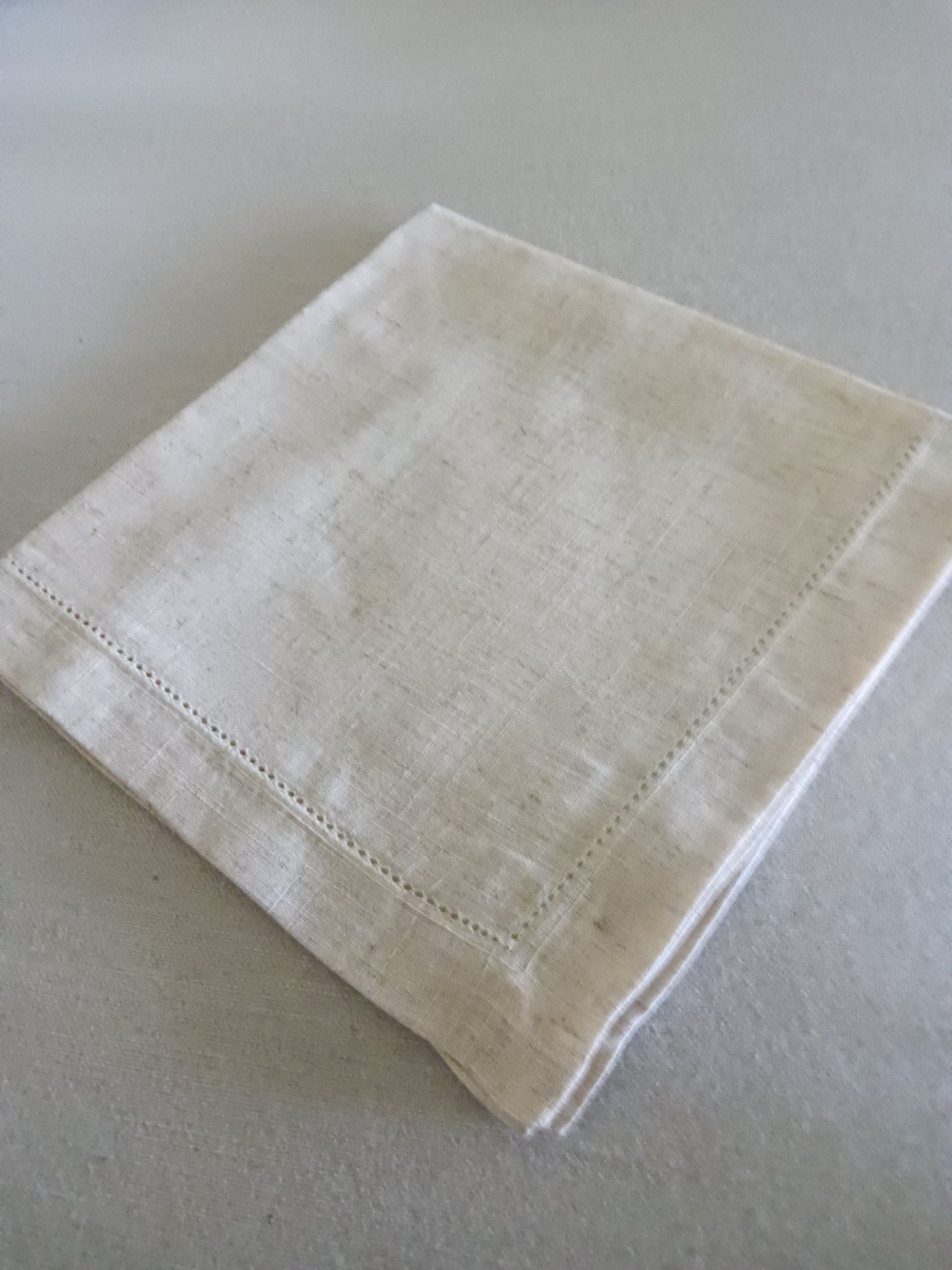 Hemstitch napkin natural