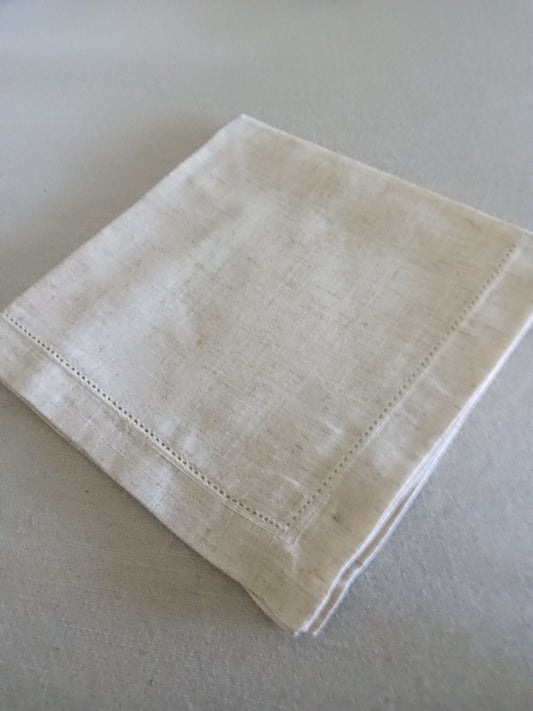 Hemstitch napkin natural