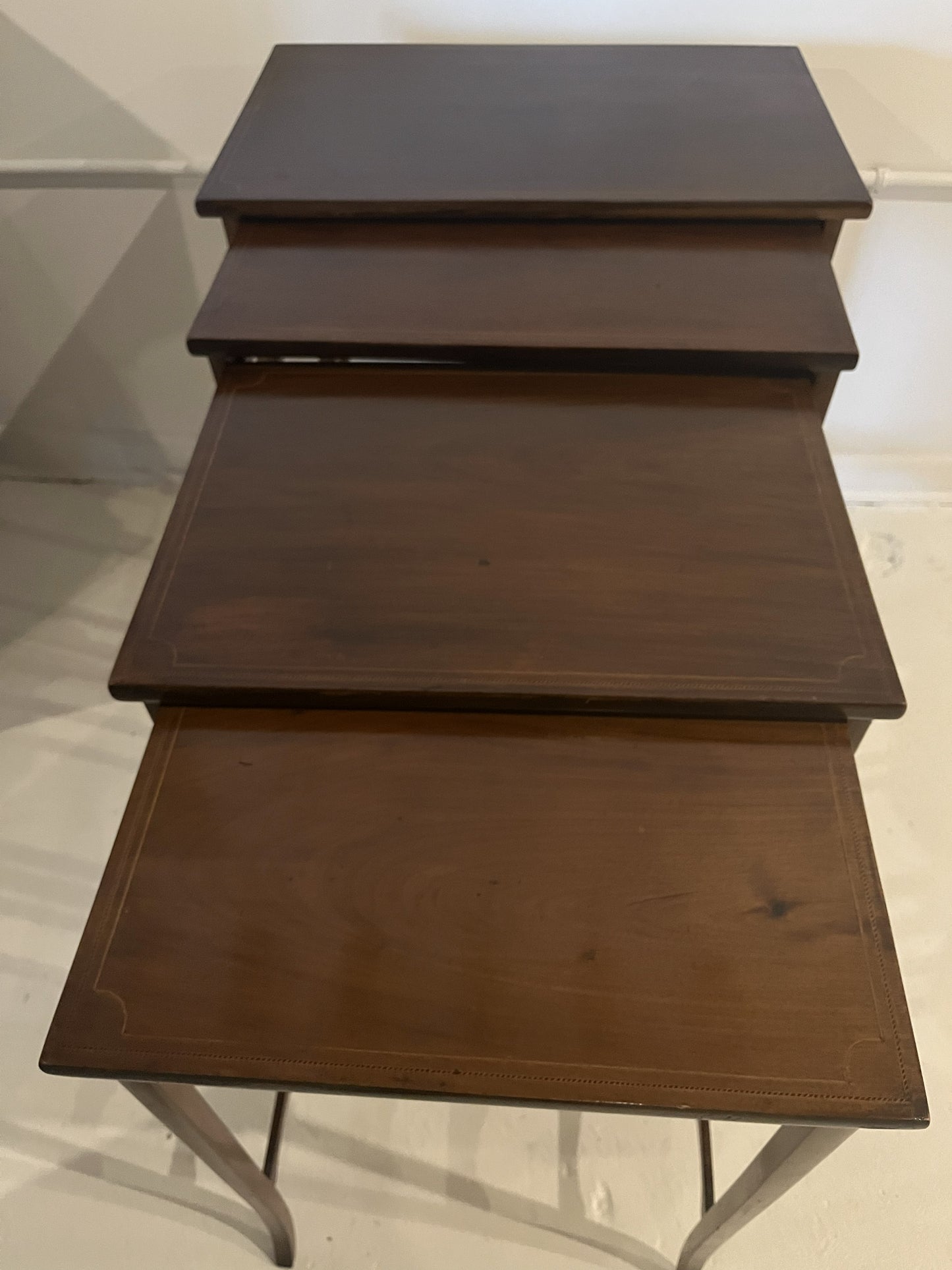 Stacked Nesting Tables Traditional Mohogany