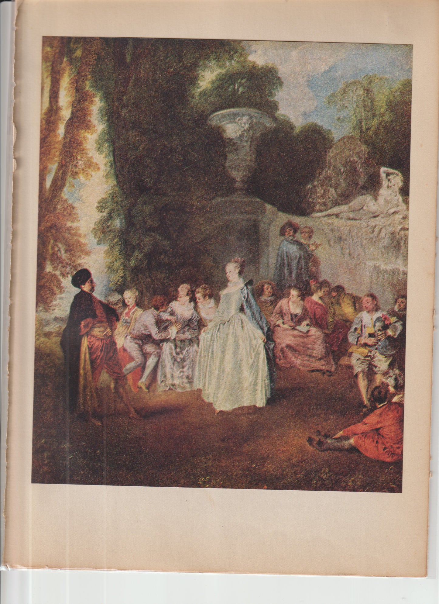 World Famous Painting Watteau Plate 36