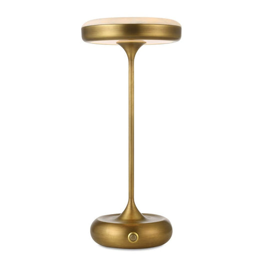 Flat Top Rechargeable Mini Lamp Brass