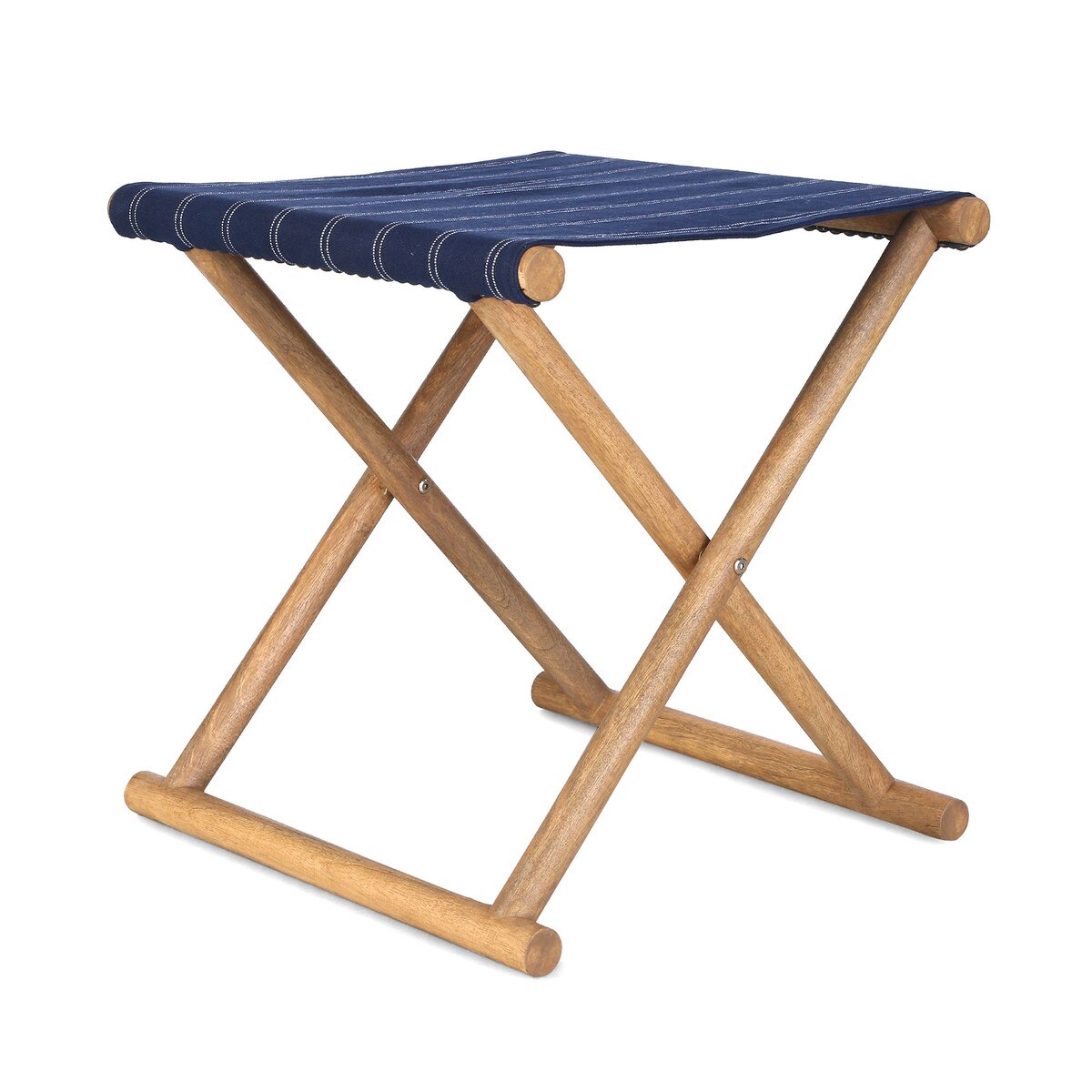 Campari Blue Canvas Folding Stool