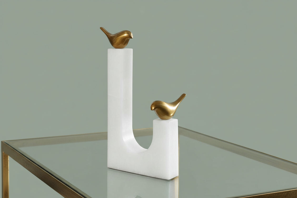 Marble Song Bird Sculpture