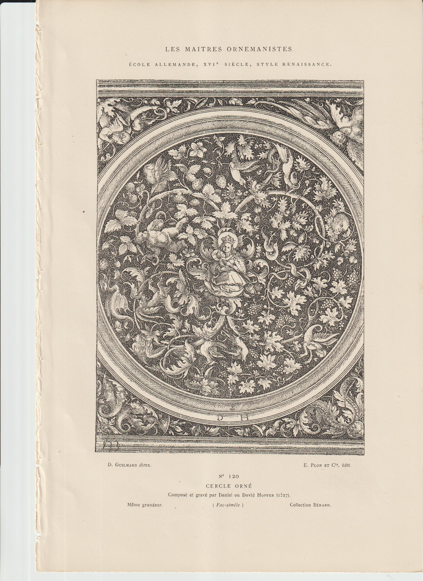 “Daniel Hopfer ‘Cercle Orné,’ 16th‑Century German Renaissance Ornament, Plon et Cie”