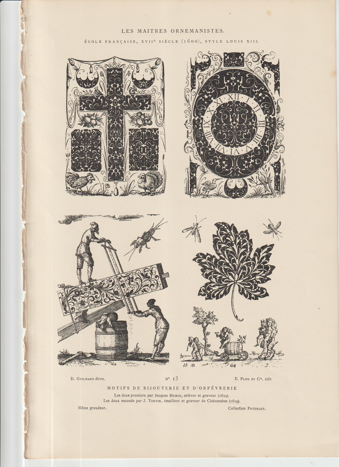 “1610s French Jewelry & Goldsmith Motifs — Jacques Huron & J. Toutin Engravings, Louis XIII Ornament Print”
