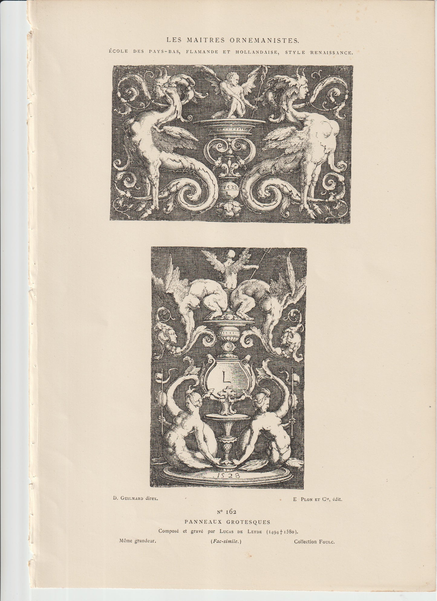 “Les Maîtres Ornemanistes Plate 162 – Original 19th‑C Architectural Ornament Engraving (Plon et Cie)”