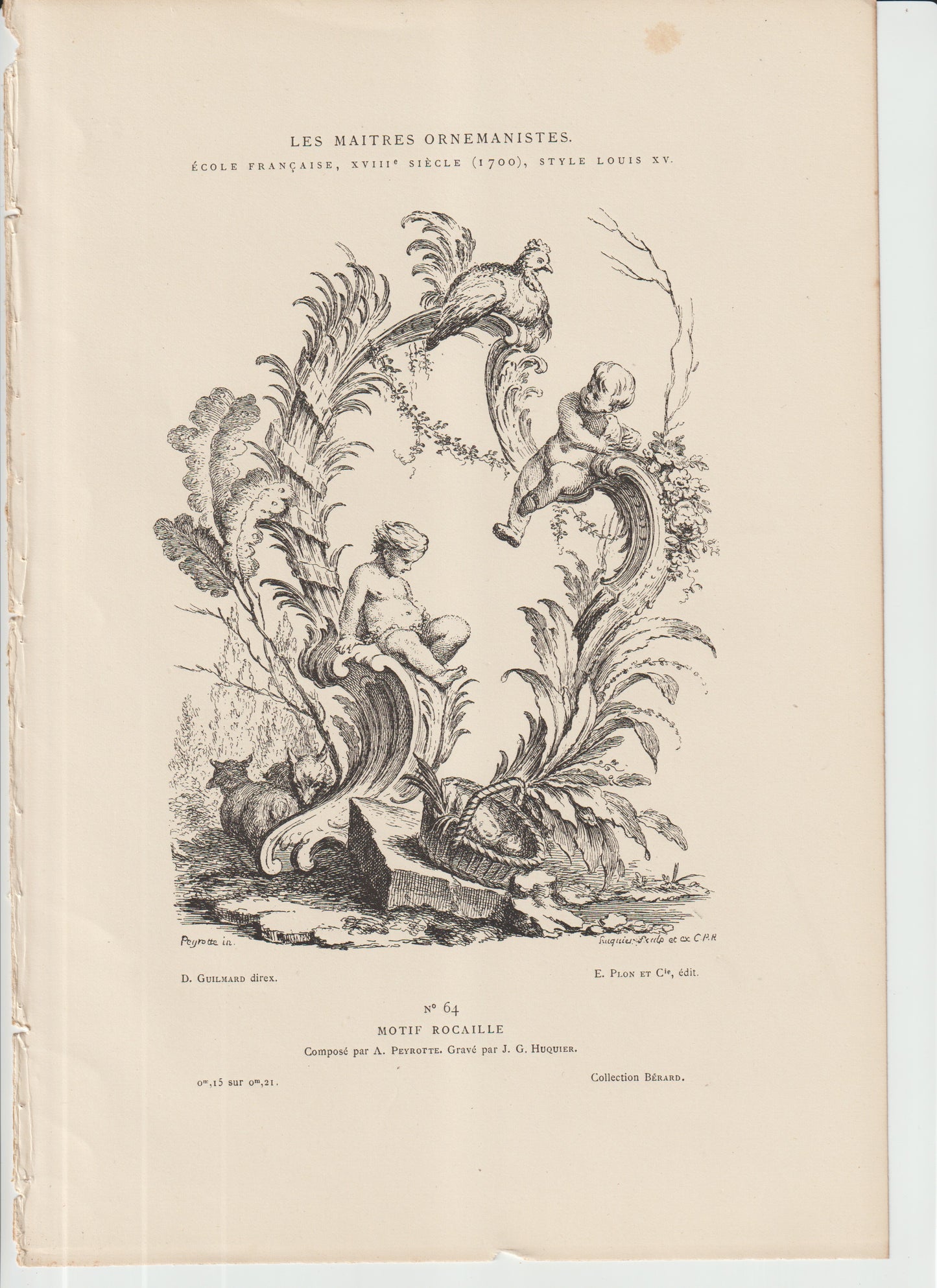 “Rococo ‘Motif Rocaille’ Engraving by Huquier after Peyrotte — Plon et Cie Edition”