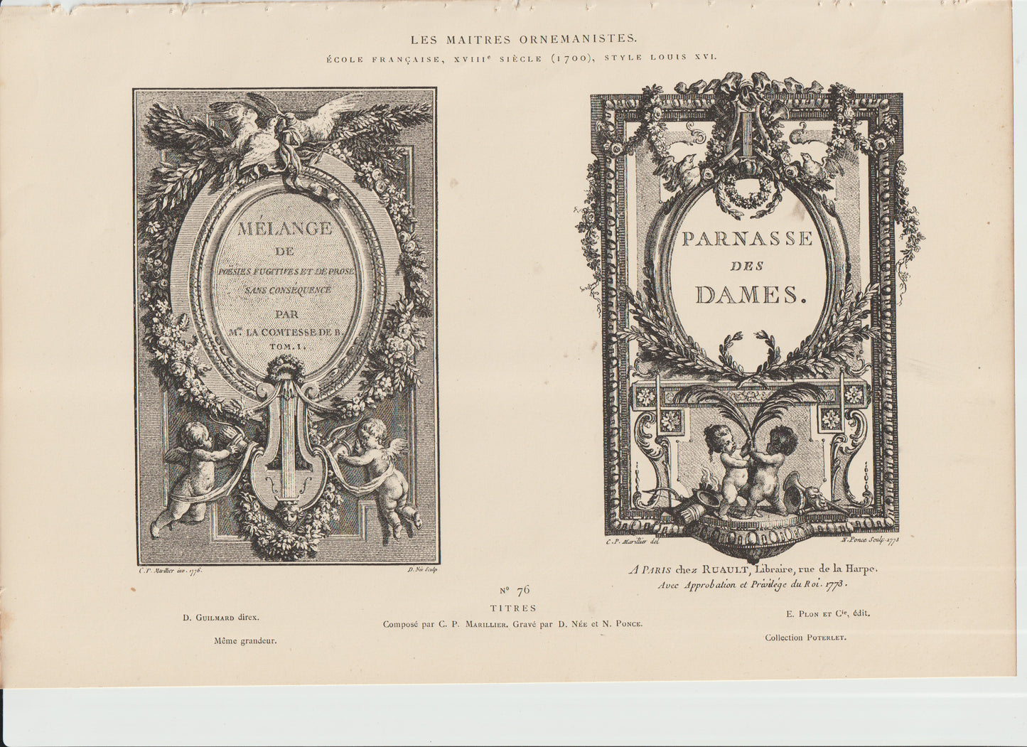 “French Decorative Arts Title Page — ‘Mélange de Compositions Décoratives’ — Louis XV Style Ornamental Design Print”