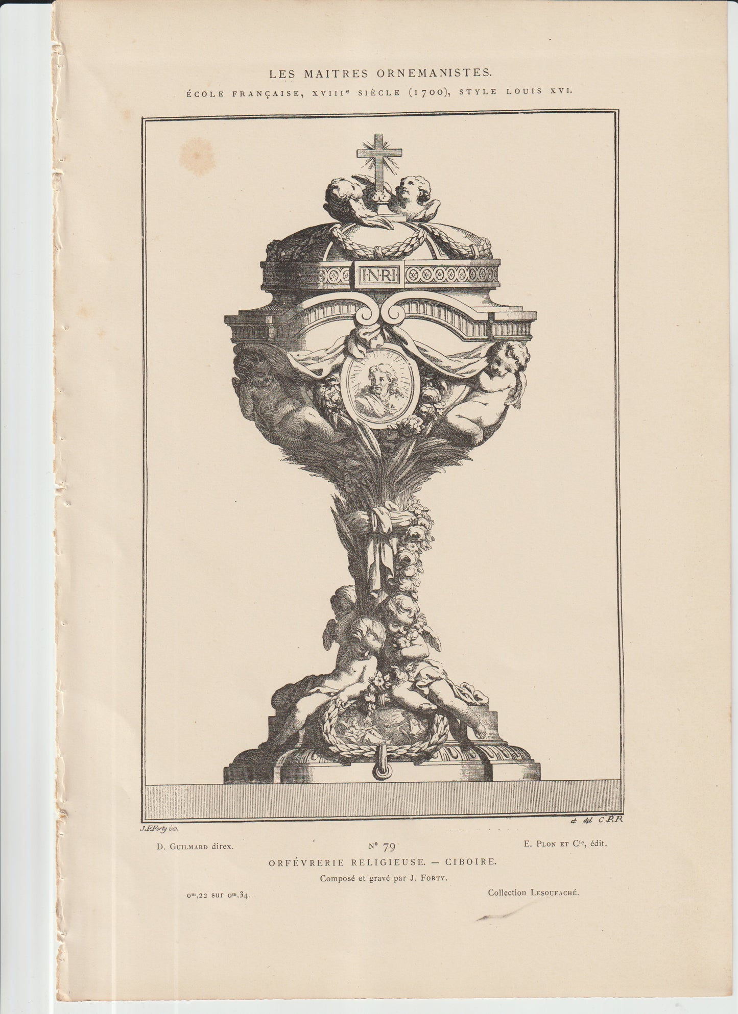 “Les Maîtres Ornemanistes No. 79 – Religious Ciborium Engraving by J. Forty (Plon et Cie, 19th C.)”