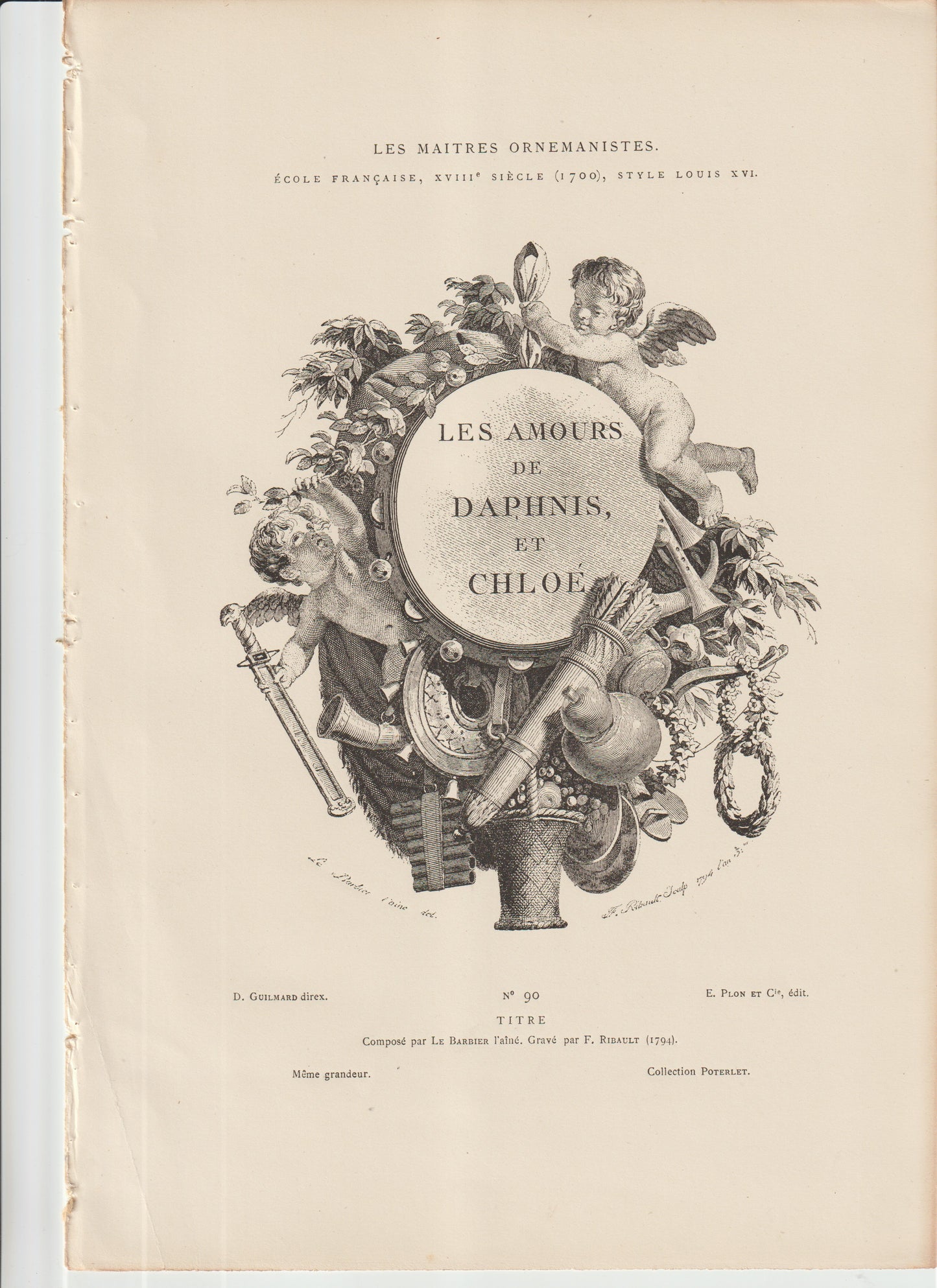 • “Les Amours de Daphnis et Chloé — Plate 90 — Le Barbier l’aîné (design), Ribault (engraving)”