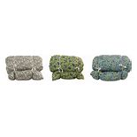 Cotton Tufted French Cushions with Floral Patterns