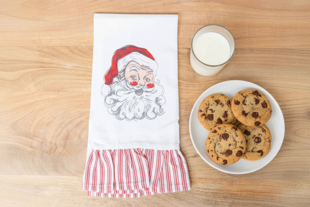 Santa Ruffle Hand Towel