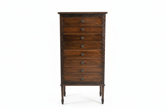 Mohogany Chest of Eight Swivel Drawers