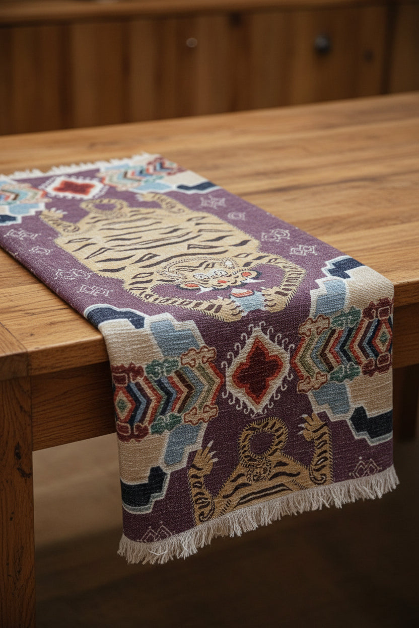 Purple Tiger Throw Blanket