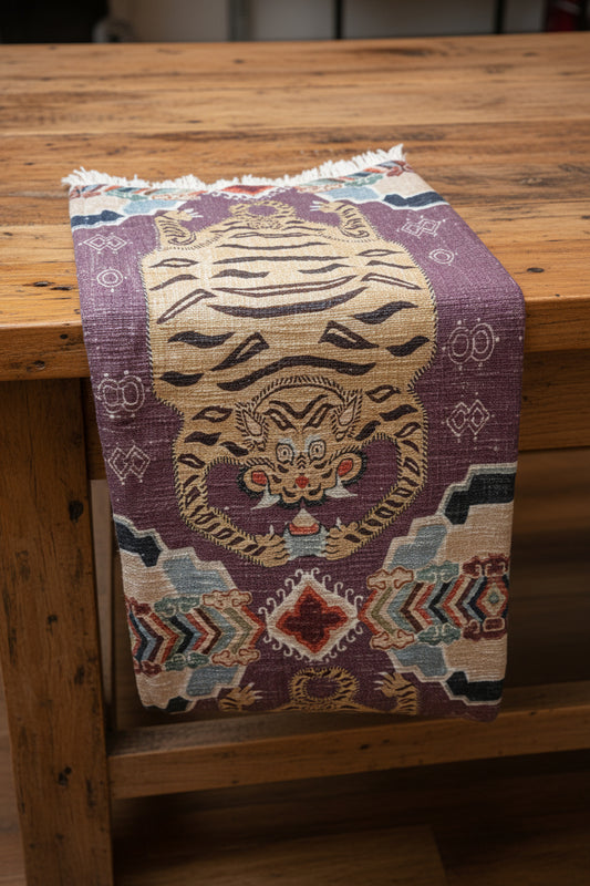 Purple Tiger Throw