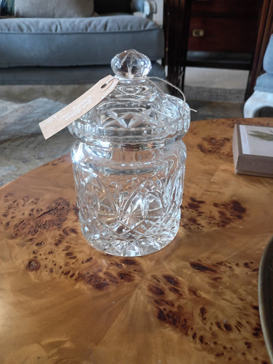 Cut Glass Candle Jar