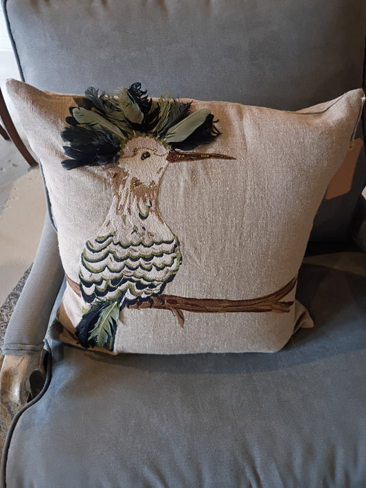Avian Plume Crowned Pillow