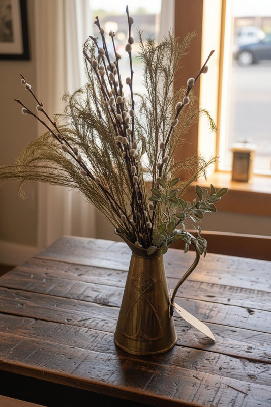Art Nouveau Brass Jug