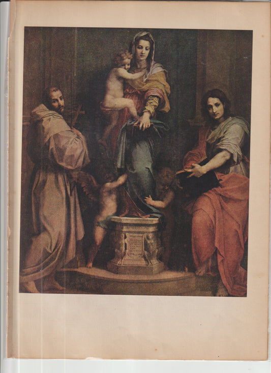 World Famous Painting Andrea Del Sarto Plate 10