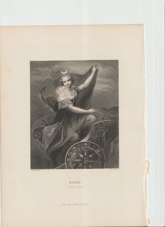 “Antique Selmar Hess Engraving After S. Lodovico da Parma – Renaissance Classical Art Print – 19th‑Century Mythology”