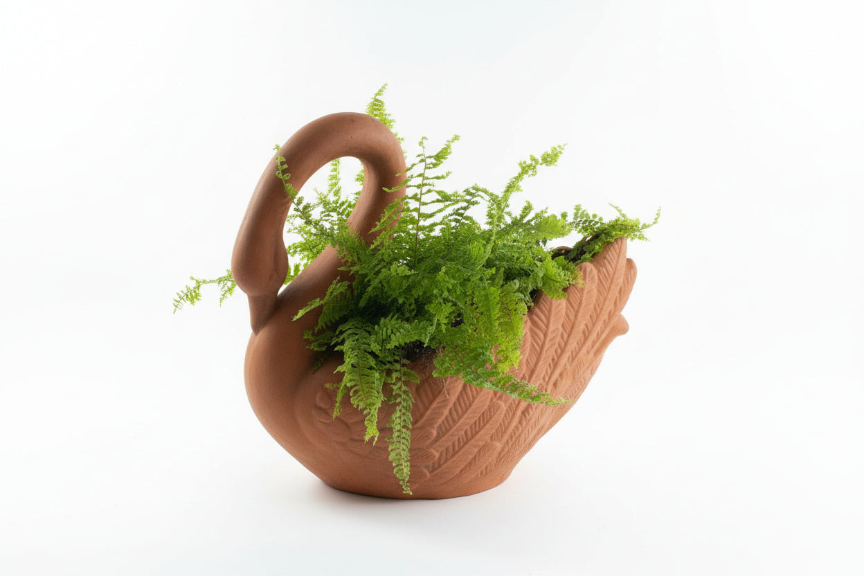 Swan Terracotta Planter