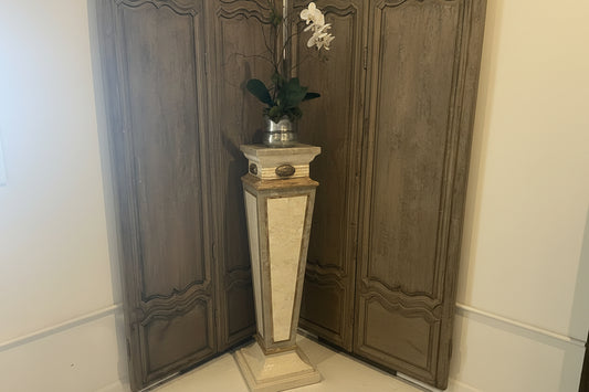 Fabricated White Pedestal