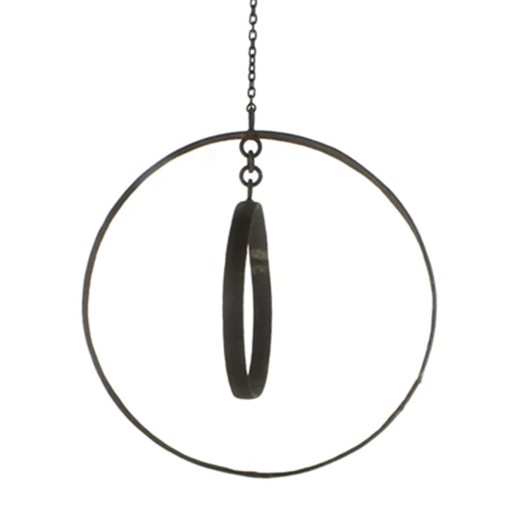 Grand Double Ring Iron Mobile with Chain