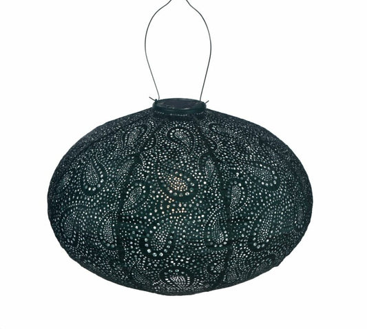 Oval Paisley Lantern, Green