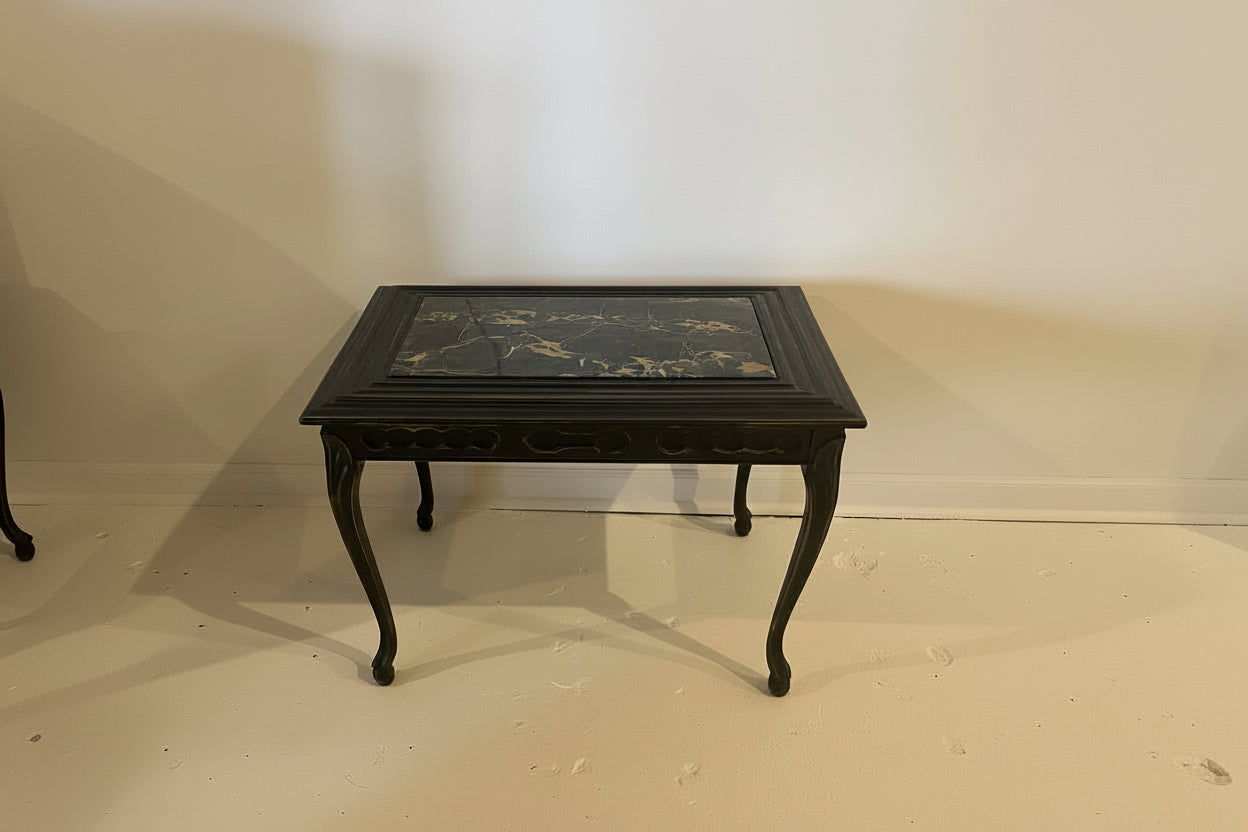 Marble top inlay side table