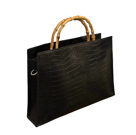Mila Leather Bag - Black