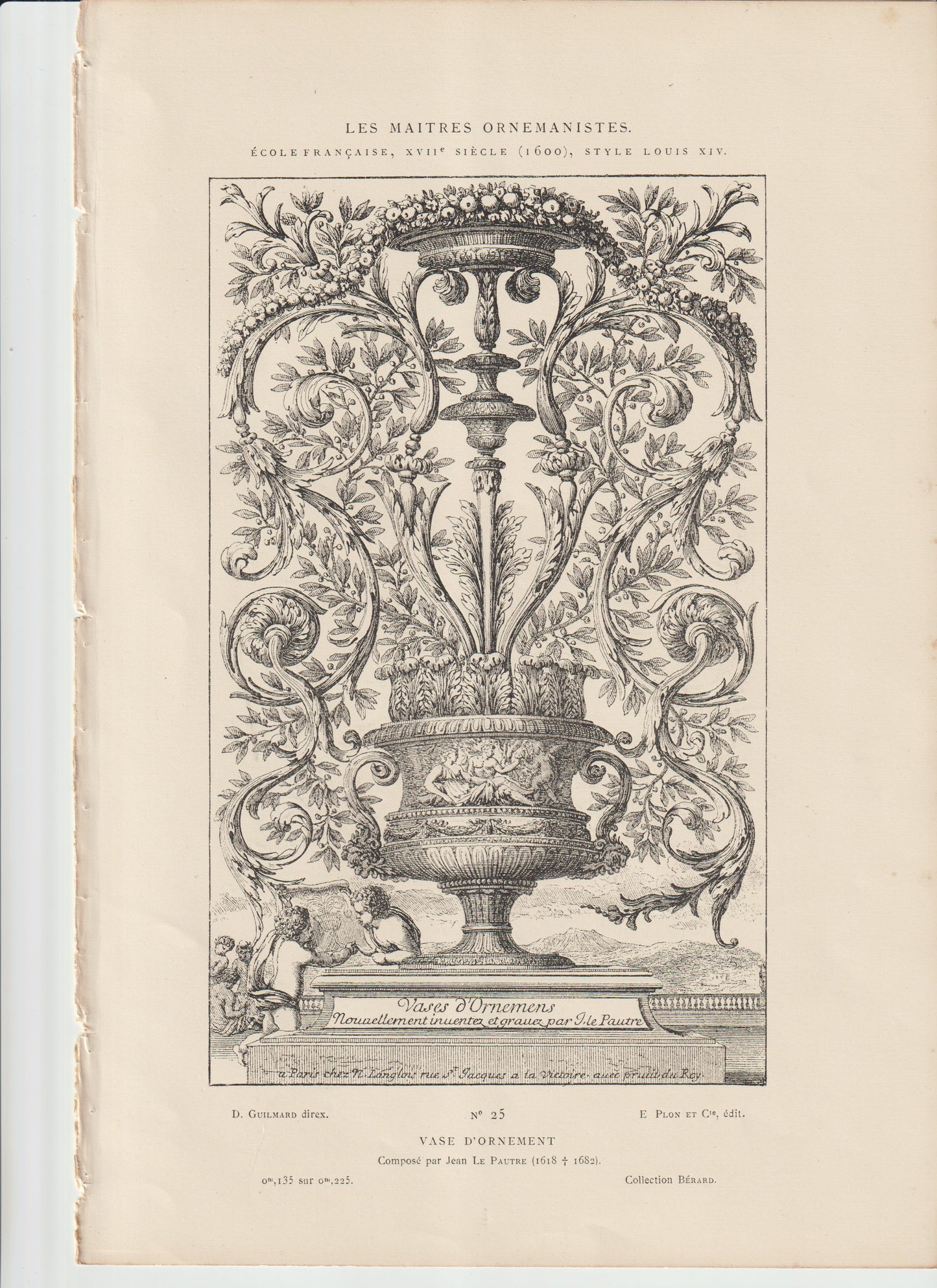 Jean Le Pautre Louis XIV Ornamental Vase Plate — 17th Century French Design