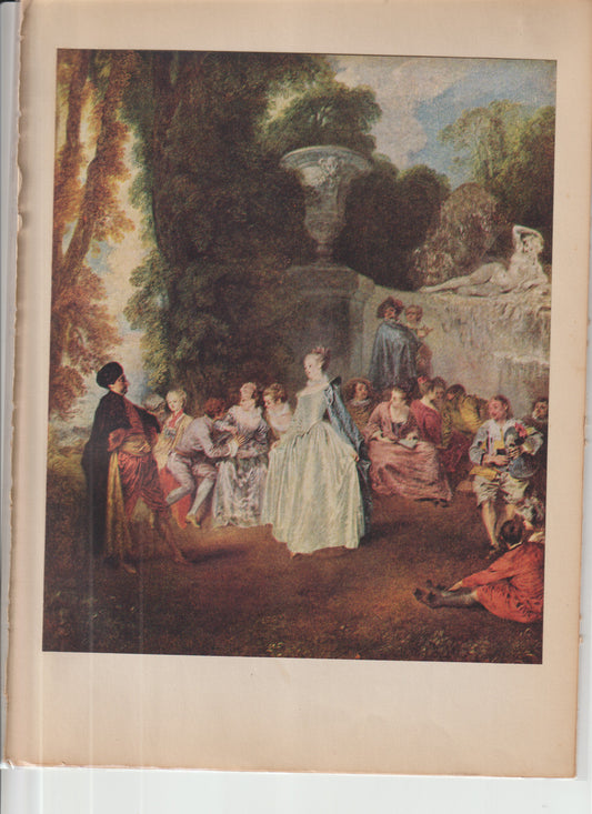 World Famous Painting Watteau Plate 36