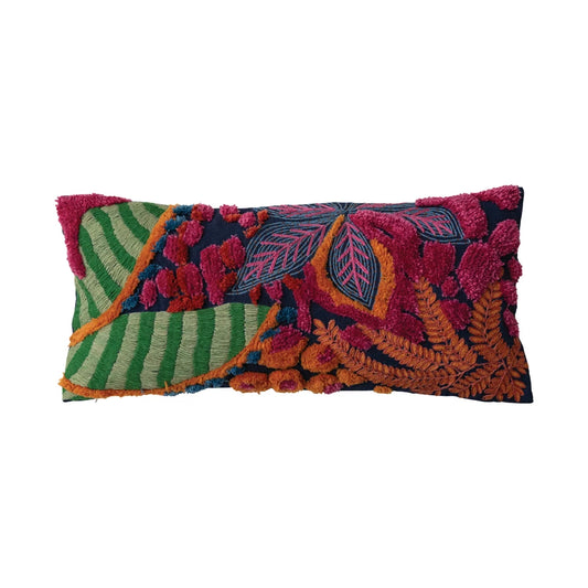 Fabulous Embroidered Java Outdoor Pillow