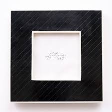 Black Resin Frame with Diagonal Inlay