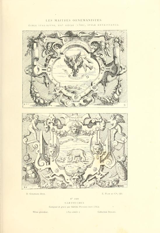 Les Maîtres Ornemanistes Plate 100 – Original 1880 Engraving – French Ornament / Architectural Design