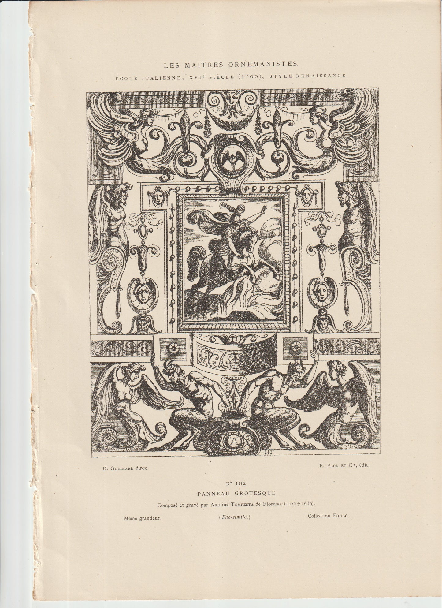Antoine Tempesta “Panneau Grotesque” — Plon et Cie Facsimile No.102 (c.1880)