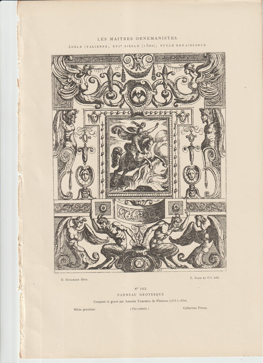 Antoine Tempesta “Panneau Grotesque” — Plon et Cie Facsimile No.102 (c.1880)