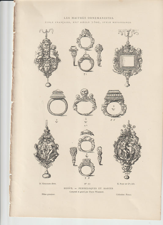 “Les Maîtres Ornemanistes No. II — 1500s French Jewelry Plate by Wormsior”